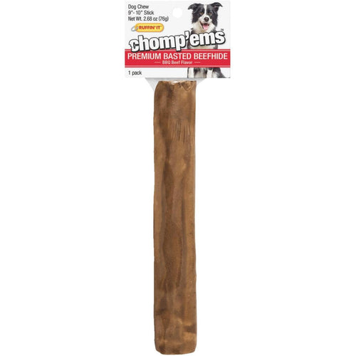 Westminster Pet Ruffin' it Chomp'ems Beef Stick 9 In. to 10 In. Rawhide Chew