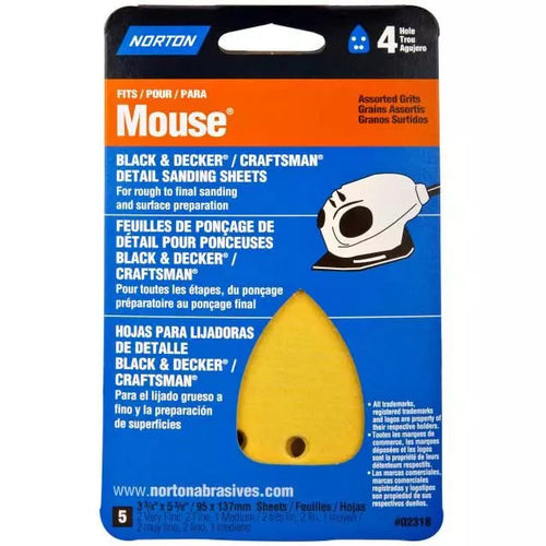 Norton MultiSand A296 AO Multi-Grit Detail Iron Shape H&L Vacuum Sheet