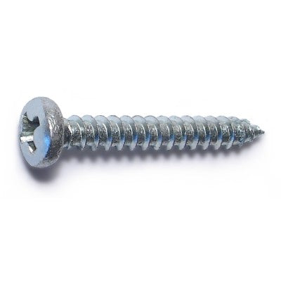 Monster Fastener Zinc Plated Steel Phillips Pan Head Sheet Metal Screws