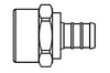 American Granby NLCBXFC44 Pex Female Adapter NL 3/4P X 3/4FIP