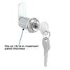 Prime-Line 13/16 in. Drawer and Cabinet Lock, Chrome Finish, Keyed Different (Single Pack)