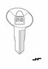 Hy-Ko BAU2 Bauer Key Blank Cylinder Brass Nickel-Plated