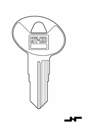 Hy-Ko BAU2 Bauer Key Blank Cylinder Brass Nickel-Plated