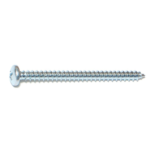 Monster Fastener Zinc Plated Steel Phillips Pan Head Sheet Metal Screws