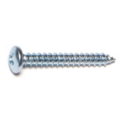 Monster Fastener Zinc Plated Steel Phillips Pan Head Sheet Metal Screws