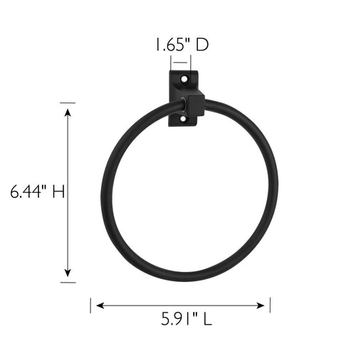 Design House Millbridge Towel Ring Matte Black