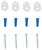 ProSource Mirror Holder Plastic Clear Clear Screw Mounting