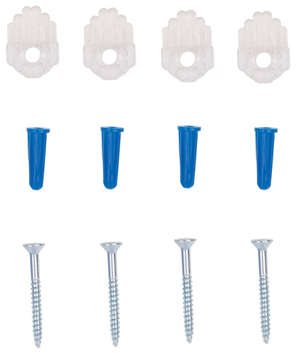 ProSource Mirror Holder Plastic Clear Clear Screw Mounting