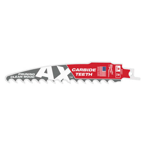 6 3 TPI The AX™ with Carbide Teeth for Pruning & Clean Wood SAWZALL® Blade 1PK