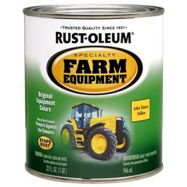 Farm Equipment Enamel Paint, John Deere Yellow, 1-Qt.