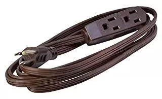 Woods 3-Outlet Extension Cords 8 ft. Brown
