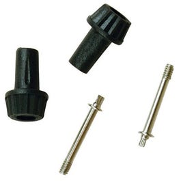 Lamp Socket Knobs 1/2-In. Extension, Black, Plastic, 4/36-In., 2-Pk.