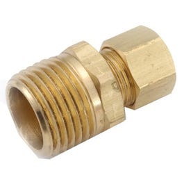 Pipe Fitting, Connector, Lead-Free Brass, 5/8 Compression x 3/4-In. MPT