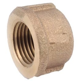 Pipe Cap Fitting, Lead-Free Brass, 1/4-In.