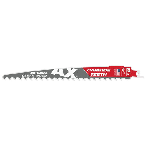 9 3 TPI The AX™ with Carbide Teeth for Pruning & Clean Wood SAWZALL® Blade 3PK