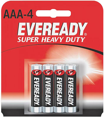 SUPER HVY DTY BATTERY AAA 4/PK