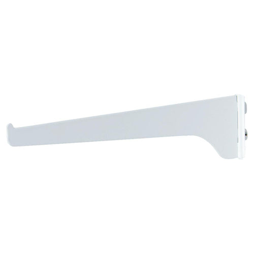 Knape & Vogt 180 Series 10 In. White Steel Regular-Duty Single-Slot Shelf Bracket