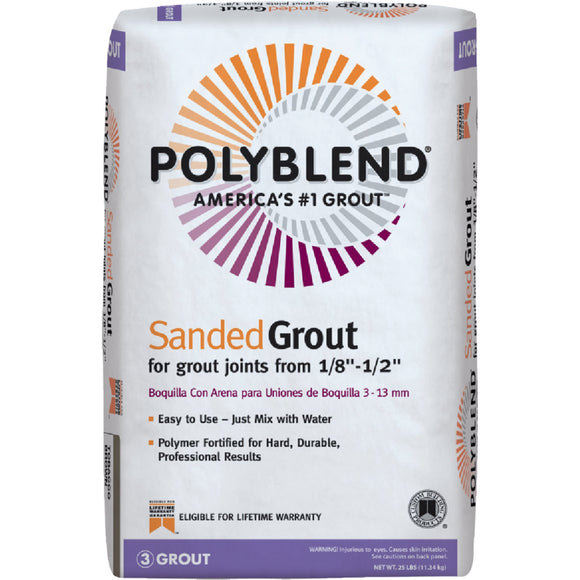 Custom Building Products Polyblend® Sanded Grout (7 lbs, Bright White)