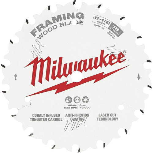 Milwaukee 5-1/2 In. 18-Tooth Framing Circular Saw Blade