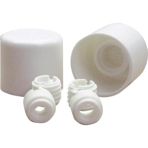 Danco Twister White Plastic Screw-On Toilet Bolt Caps (2-Ct.)