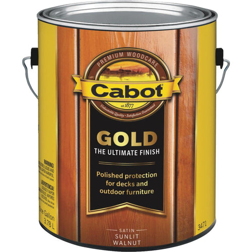 Cabot Gold Exterior Stain, Sunlit Walnut, 1 Gal.