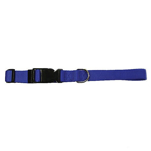 Leather Brothers Kwik Klip Adjustable Dog Collar Small Blue (Small, Blue)