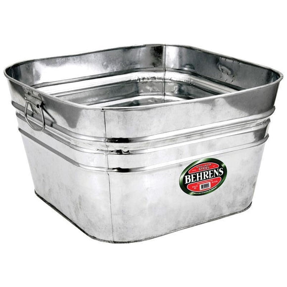 BEHRENS HOT DIPPED SQUARE STEEL TUB (15.5 GALLON, STAINLESS STEEL)